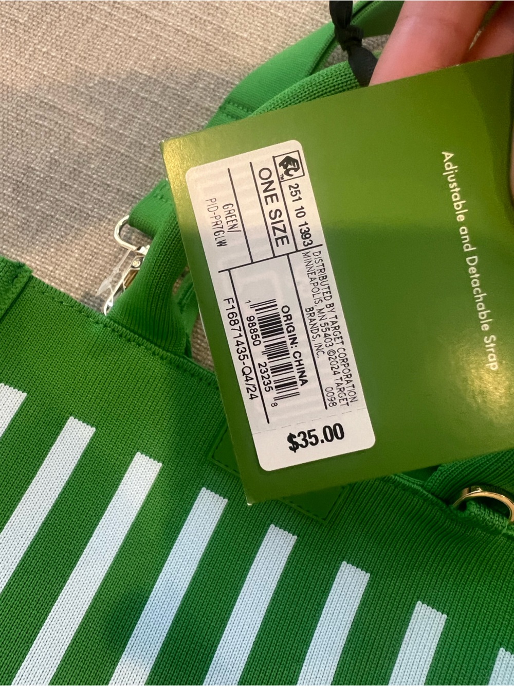 Kate Spade x target Green Stripe Mini Tote - Picture 15 of 15